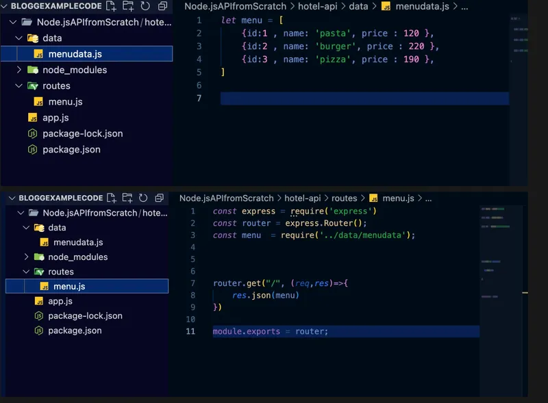 Data and routing file structure
